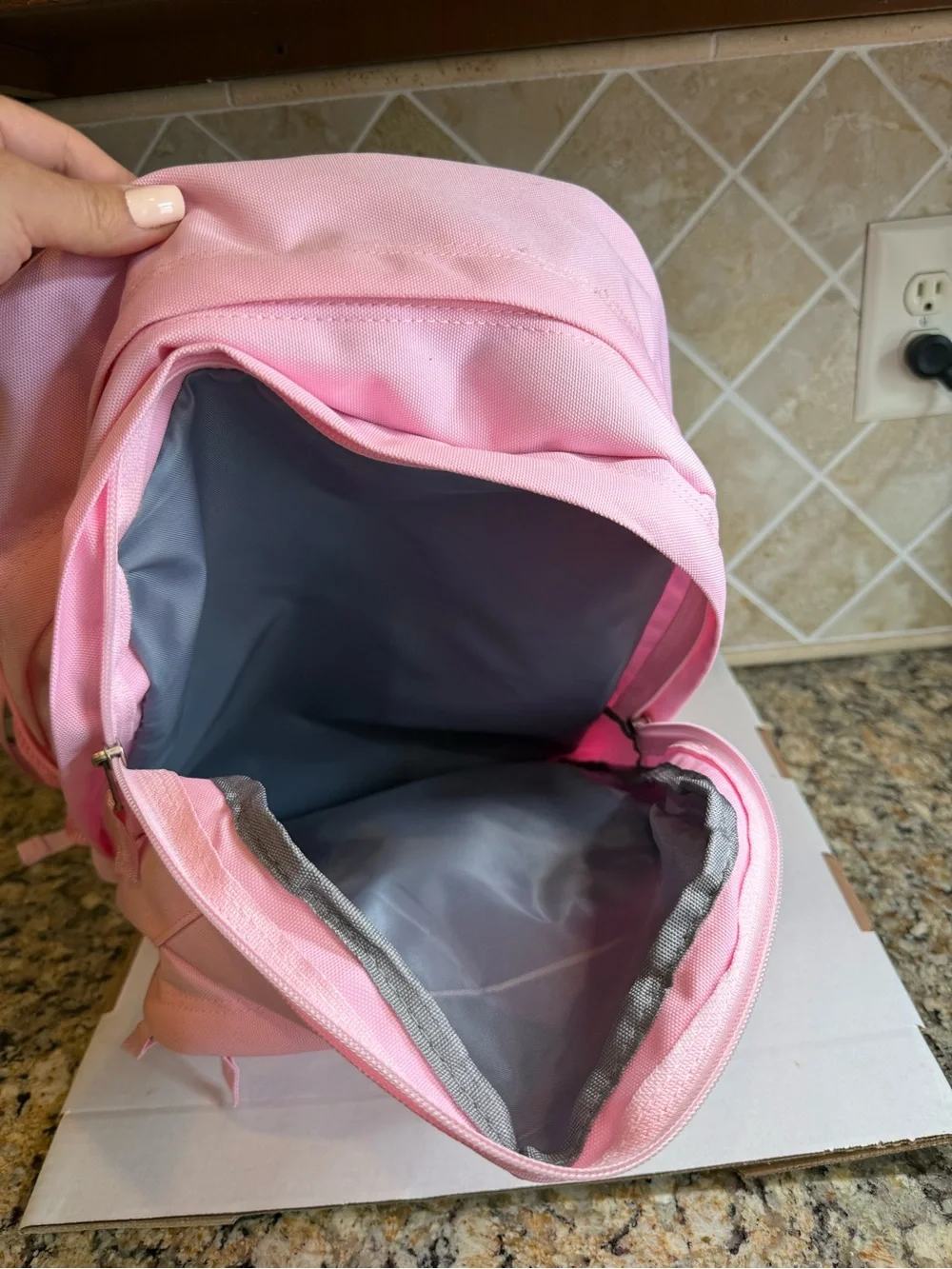 Absho Pink Backpack School Travel Book Bag Water-Resistant Durable 16-inch